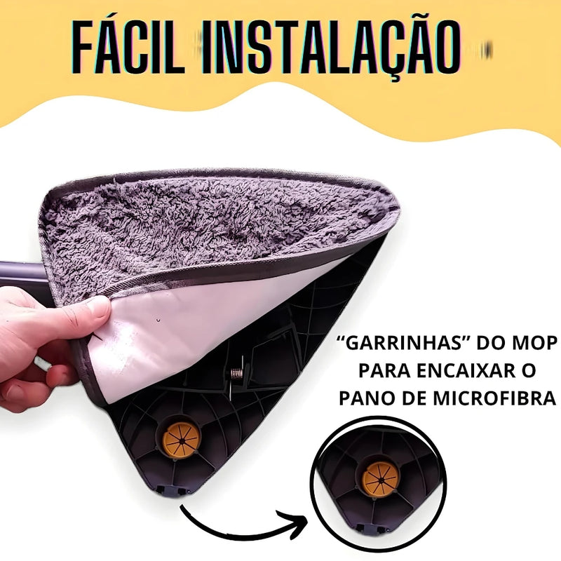 Kit de recarga refil de microfibra para limpeza de esfregão giratório triangular 360