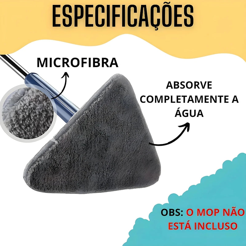 Kit de recarga refil de microfibra para limpeza de esfregão giratório triangular 360